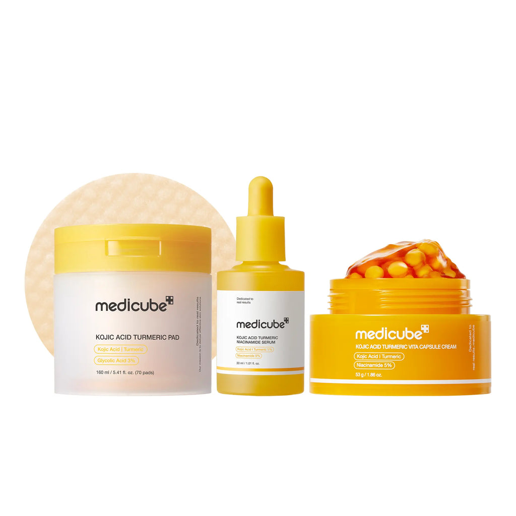 Kojic Acid Turmeric Power Duo for Face & Body | Ideal for Troubled Skin & Use after Spot Care | Soothing & Calming with Kojic Acid, Turmeric, Niacinamide